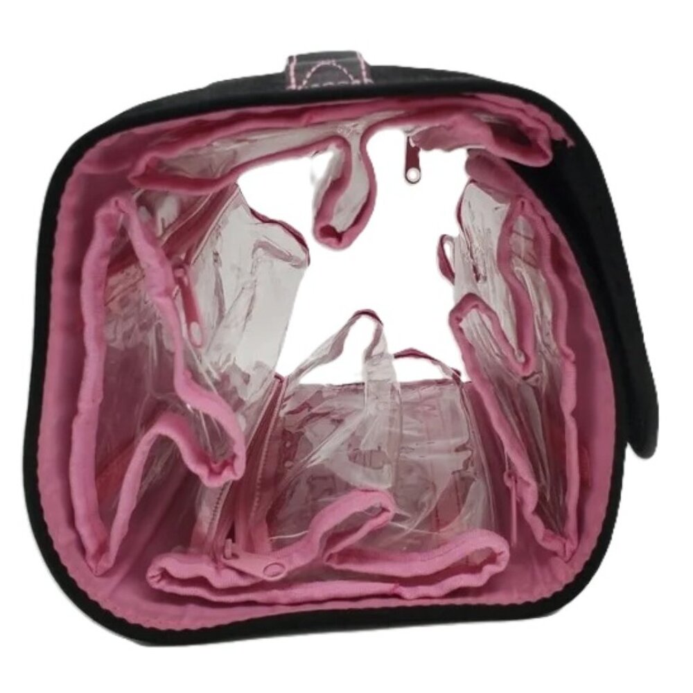 MARY KAY Cosmetic Hanging Travel Toiletry Bag - Black/Pink - NWOT - Picture 7 of 12